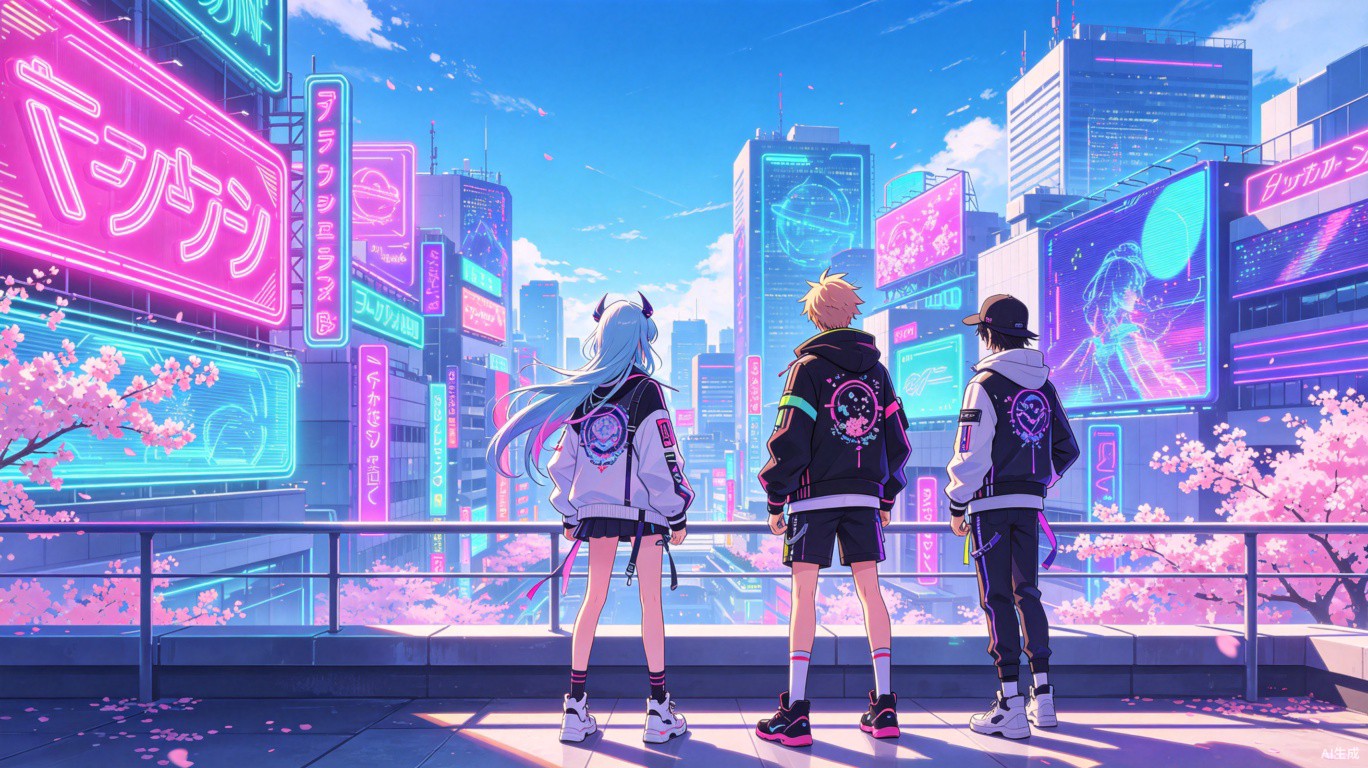 NTE characters overlooking the city